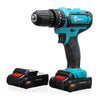 3 IN 1 Cordless Electric Screwdriver Hammer Hand Drill + 2 Batteries